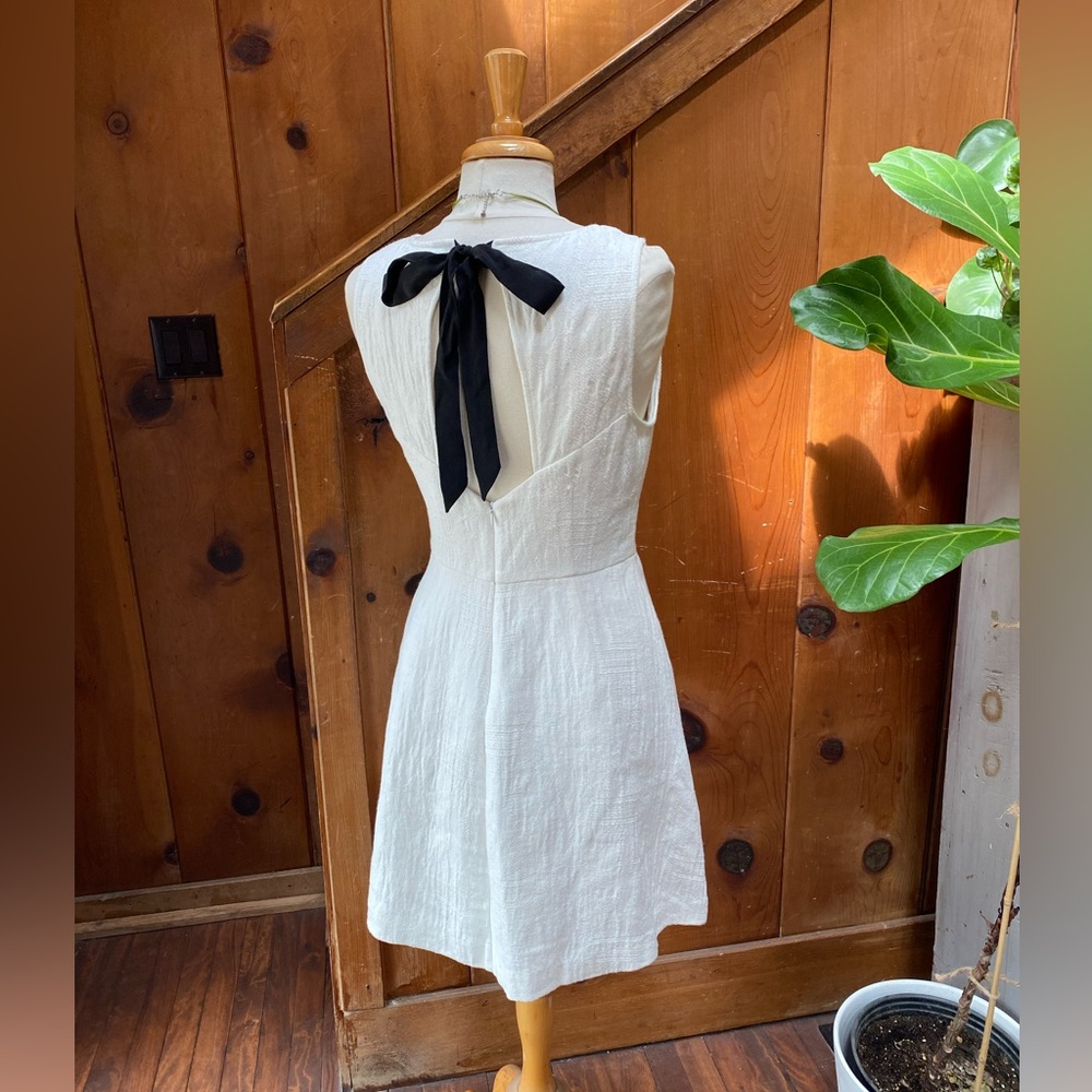 The Korner Anthropologie Keyhole Tie Open Back Dress